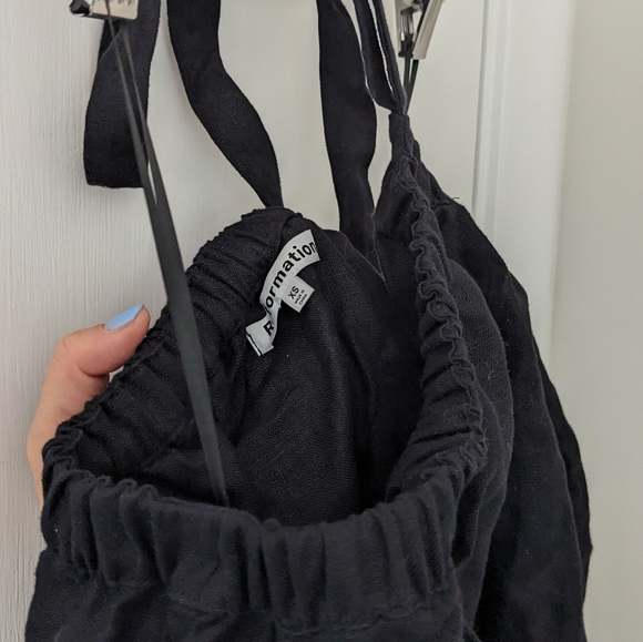 Reformation Maui Linen Dress NWT XS 0 Black - Picture 5 of 7